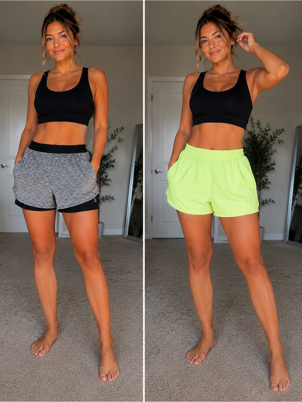 Bundle of 2 Women’s Athletic Running Shorts XL Champion & Avia
